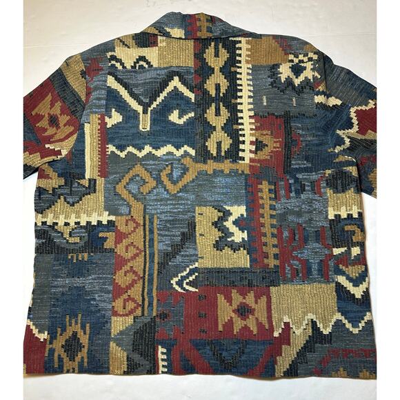 Willow Ridge Vintage Cotton  Southwest Aztec Blazer Jacket 3/4 Sleeve Size 20 - Picture 5 of 5